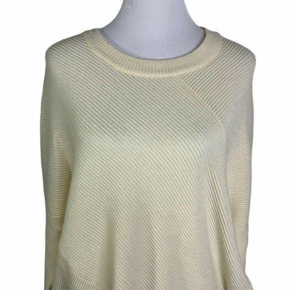 ALLSAINTS  Ribbed Crewneck Asymmetrical Sweater - Picture 3 of 10